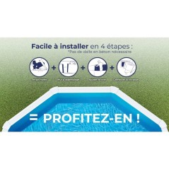GRE - Kit Piscine hors sol acier ronde blanche Ø260 x 122 cm (Livrée