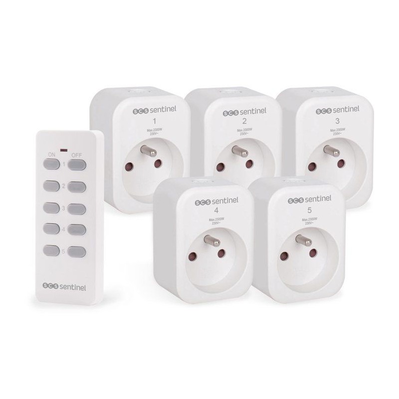 Prises télécommandées - SCS SENTINEL - ControlPower x5 - 5 prises -
