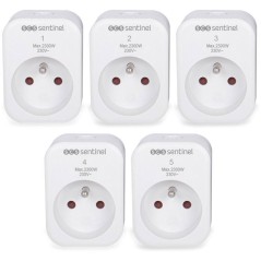 Prises télécommandées - SCS SENTINEL - ControlPower x5 - 5 prises - 1 télécommande