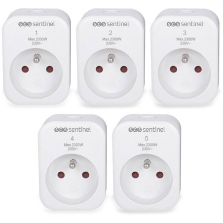 Prises télécommandées - SCS SENTINEL - ControlPower x5 - 5 prises - 1 télécommande