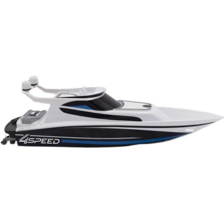 Bateau Télécommandé - SILVERLIT - 4SPEED - Speed Boat - 8 km/h - 34 cm - blanc et noir - des 8 ans