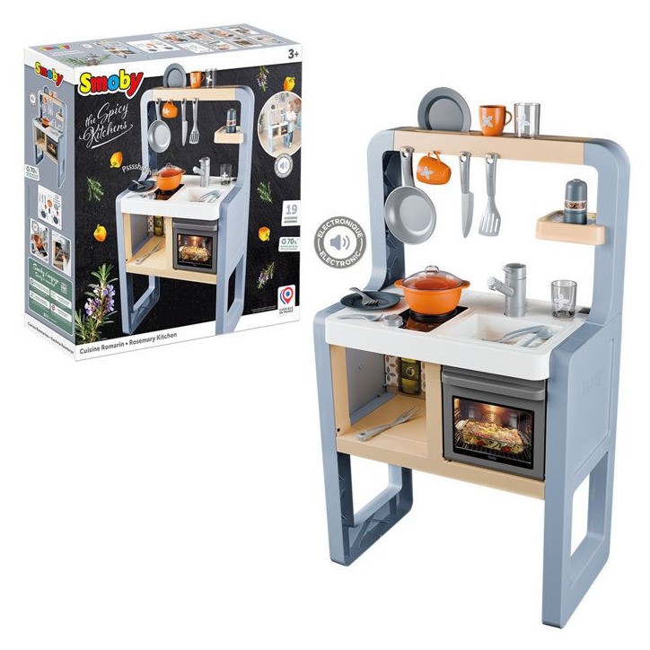 Cuisine pour enfant - Smoby- Modele Romarin - Des 3 ans - Accessoires inclus - Fabriqué en France Cuisine pour enfant - Smoby- Modele Romarin - Des 3 ans - Accessoires inclus - Fabriqué en France