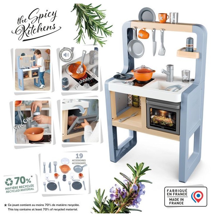 Cuisine pour enfant - Smoby- Modele Romarin - Des 3 ans - Accessoires inclus - Fabriqué en France Cuisine pour enfant - Smoby- Modele Romarin - Des 3 ans - Accessoires inclus - Fabriqué en France