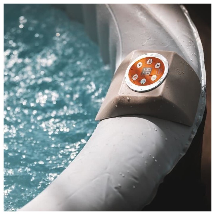Spa gonflable SUNSPA - AS04 - 185 x 65 cm - 4 places - Rond (Livé avec filtre, cadenas, tapis de sol et couverture) Spa gonflable SUNSPA - AS04 - 185 x 65 cm - 4 places - Rond (Livé avec filtre, cadenas, tapis de sol et couverture)