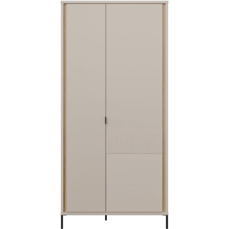 Armoire de chambre - Décor Sable- 2 portes battantes - L95 x P61 x H2