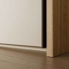 Armoire de chambre - Décor Sable- 2 portes battantes - L95 x P61 x H2