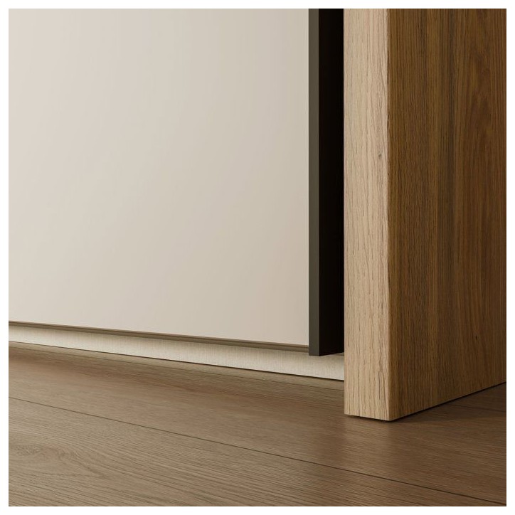 Armoire de chambre - Décor Sable- 2 portes battantes - L95 x P61 x H200 cm