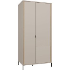 Armoire de chambre - Décor Sable- 2 portes battantes - L95 x P61 x H2