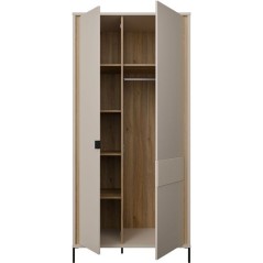 Armoire de chambre - Décor Sable- 2 portes battantes - L95 x P61 x H2