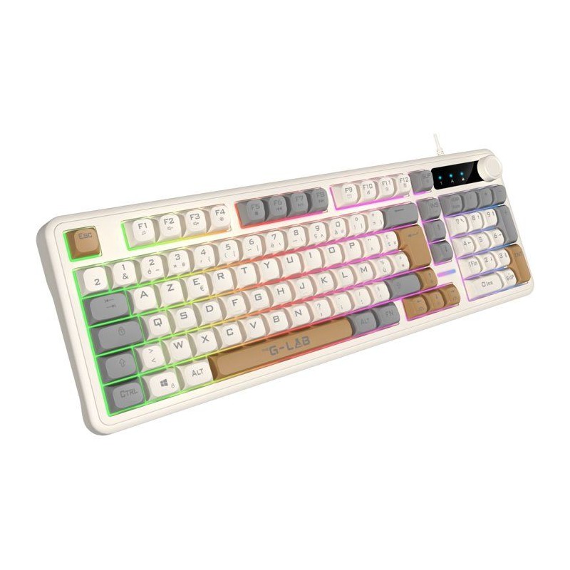 Clavier gamer membrane - Touches silencieuses - THE G-LAB - KEYZ CAESI