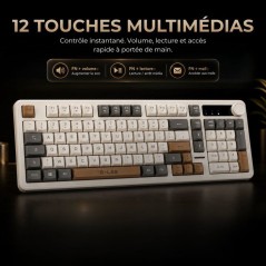 Clavier gamer membrane - Touches silencieuses - THE G-LAB - KEYZ CAESI