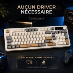 Clavier gamer membrane - Touches silencieuses - THE G-LAB - KEYZ CAESI