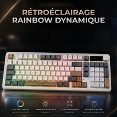 Clavier gamer membrane - Touches silencieuses - THE G-LAB - KEYZ CAESI