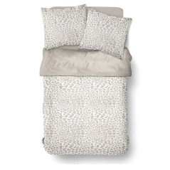 Parure de Lit - 240 x 220 cm - Coton Imprimé Léopard Beige - TODAY S