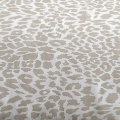 Parure de Lit - 260 x 240 cm - Coton Imprimé Léopard Beige - TODAY S