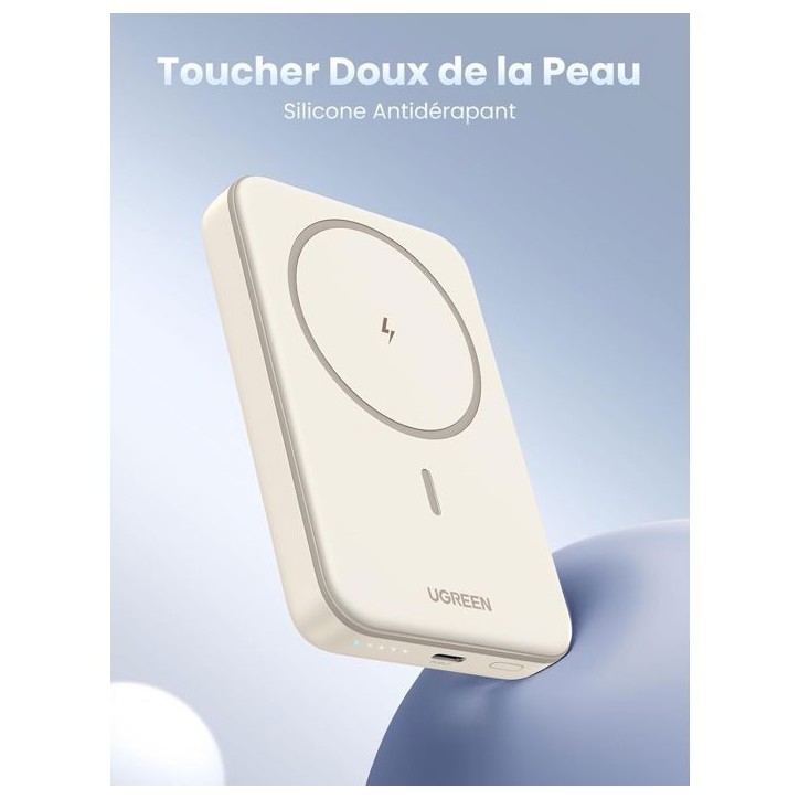 Batterie externe - UGREEN - 10,000 mAh - MagSafe - 20W - Creme Batterie externe - UGREEN - 10,000 mAh - MagSafe - 20W - Creme