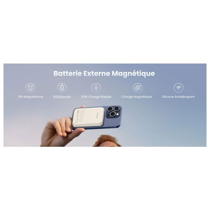 Batterie externe - UGREEN - 10,000 mAh - MagSafe - 20W - Creme Batterie externe - UGREEN - 10,000 mAh - MagSafe - 20W - Creme