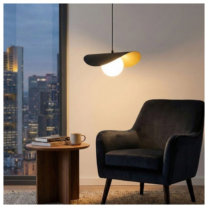 Suspension lustre D BY M.RED Black White - Noir et blanc - Design décoratif - Style moderne