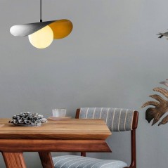 Suspension lustre D BY M.RED Black White - Noir et blanc - Design déc