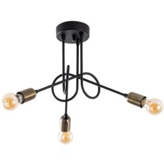 Suspension lustre industriel D BY M.RED Black Antique - Métal - Style