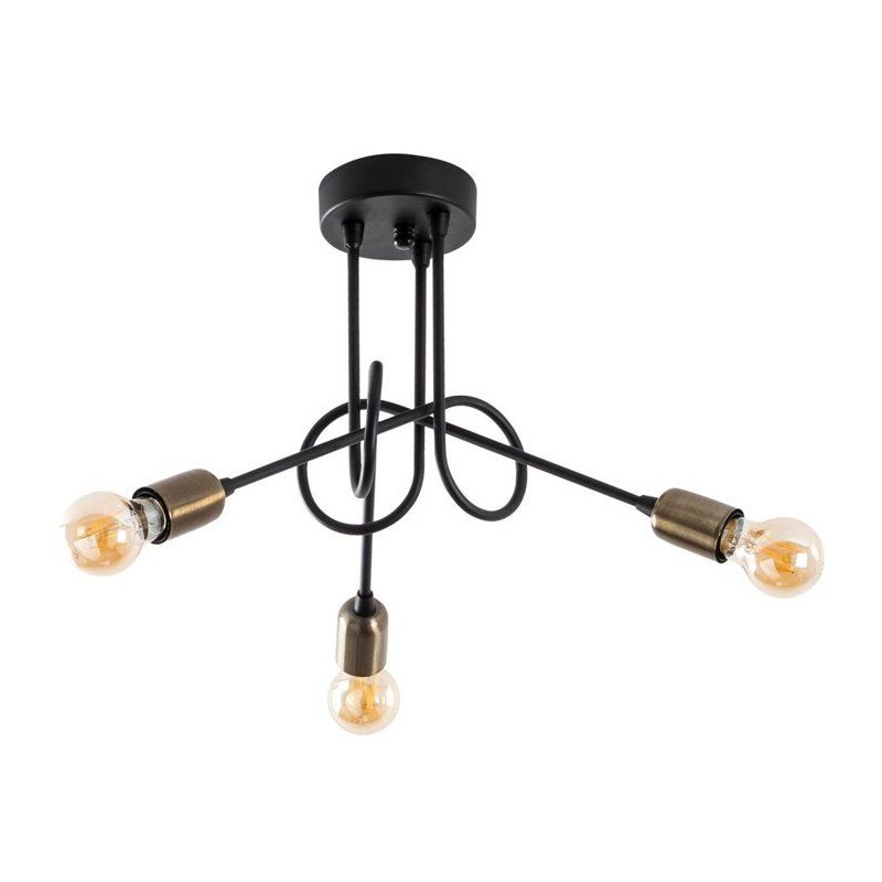 Suspension lustre industriel D BY M.RED Black Antique - Métal - Style