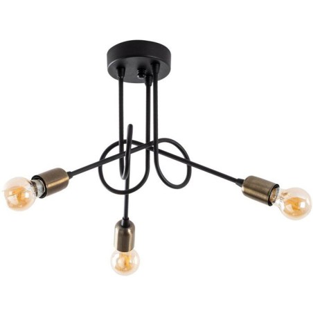 Suspension lustre industriel D BY M.RED Black Antique - Métal - Style