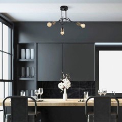 Suspension lustre industriel D BY M.RED Black Antique - Métal - Style industriel