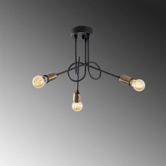 Suspension lustre industriel D BY M.RED Black Antique - Métal - Style