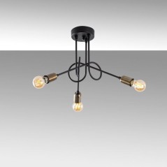 Suspension lustre industriel D BY M.RED Black Antique - Métal - Style