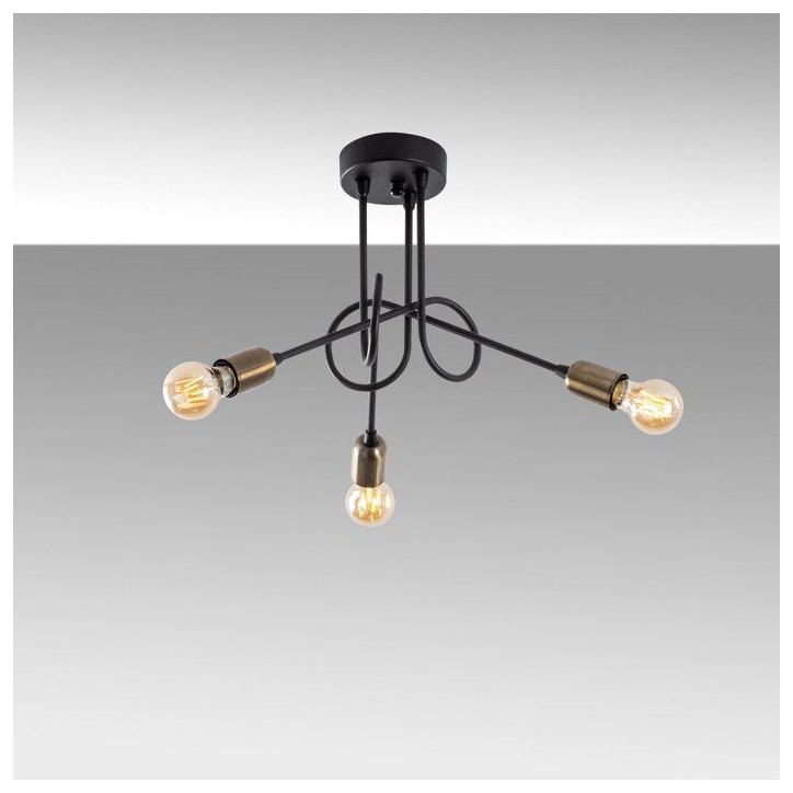 Suspension lustre industriel D BY M.RED Black Antique - Métal - Style industriel
