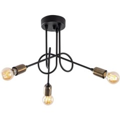 Suspension lustre industriel D BY M.RED Black Antique - Métal - Style