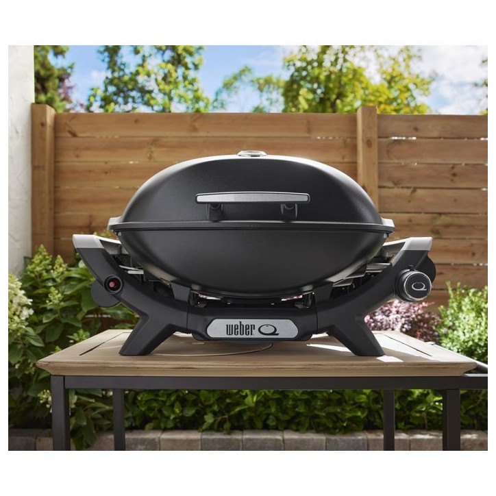 Barbecue a gaz - Weber - Q2100N - 2,94kW - 1 brûleur en acier inoxydable - Fonté émaillée - Allumage piézoélectronique - N