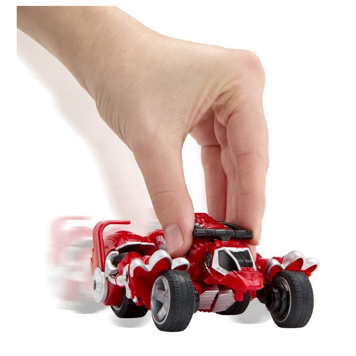 Armorsaurs - Evolver Ajax - Figurine 2 en 1 - Rouge - Conversion Dinosaure / Véhicule - Des 6 ans