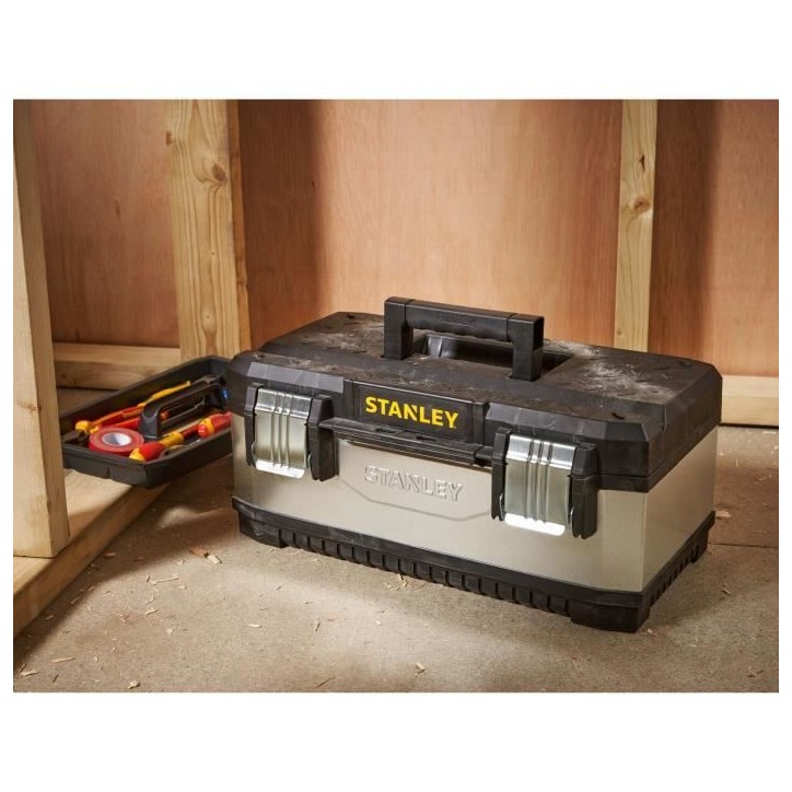 Boîte a outils - STANLEY - 1-95-618 - 51 cm - bimatiere galvanisée Boîte a outils - STANLEY - 1-95-618 - 51 cm - bimatiere galvanisée
