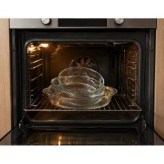 Service de plats pour four - DURALEX - Ovenchef Transparent - 3 plats ovales - Verre résistant a la chaleur