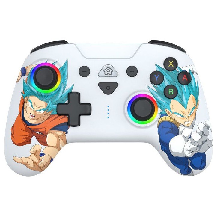 Manette sans fil - Nintendo Switch / Switch OLED / Switch 2 - Dragon Ball Goku vs Vegeta - Bluetooth - Blanc - SUBSONIC