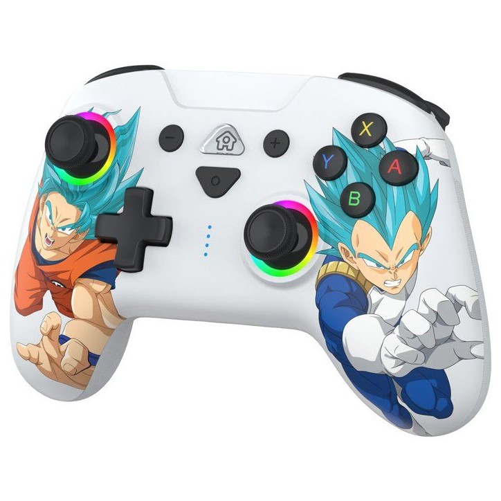 Manette sans fil - Nintendo Switch / Switch OLED / Switch 2 - Dragon Ball Goku vs Vegeta - Bluetooth - Blanc - SUBSONIC