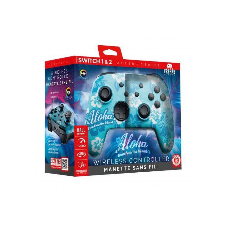 Manette Switch 1&2/PC - Sans-fil - RGB - Aloha Manette Switch 1&2/PC - Sans-fil - RGB - Aloha