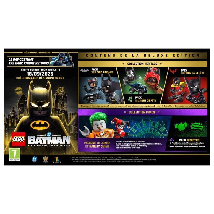 LEGO Batman: L'Héritage du Chevalier Noir - Édition Deluxe • Jeu Nintendo Switch 2 LEGO Batman: L'Héritage du Chevalier Noir - Édition Deluxe • Jeu Nintendo Switch 2