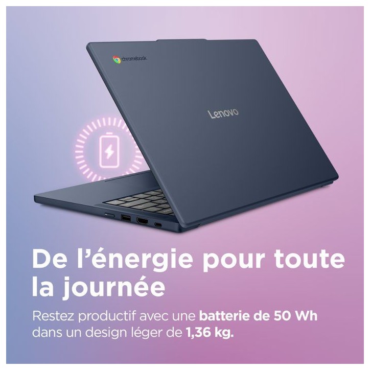 PC Portable LENOVO Chromebook 14ITN11 - ChromeOS - 14'' WUXGA - Core 3 N355 - RAM 8 Go - SSD 128 Go - AZERTY PC Portable LENOVO Chromebook 14ITN11 - ChromeOS - 14'' WUXGA - Core 3 N355 - RAM 8 Go - SSD 128 Go - AZERTY