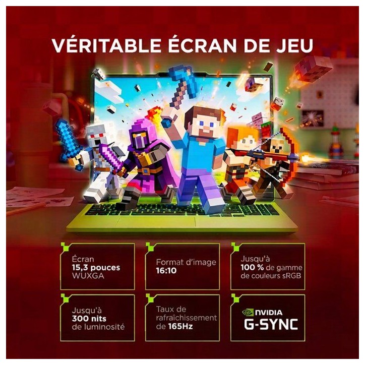 PC portable Gamer LENOVO LOQ 15AHP11 - Sans Windows - 15,3'' WUXGA 165hz - Ryzen 7 250 - RTX 5060 - RAM 16Go - SSD 512Go + Souri PC portable Gamer LENOVO LOQ 15AHP11 - Sans Windows - 15,3'' WUXGA 165hz - Ryzen 7 250 - RTX 5060 - RAM 16Go - SSD 512Go + Souri