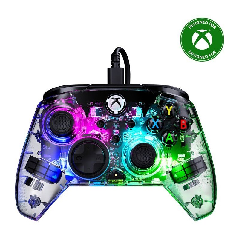Manette de jeu - Xbox - Afterglow - Filaire - Transparente - Compatibl