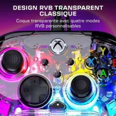 Manette de jeu - Xbox - Afterglow - Filaire - Transparente - Compatible PC