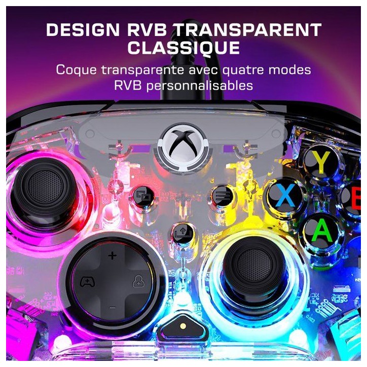 Manette de jeu - Xbox - Afterglow - Filaire - Transparente - Compatible PC Manette de jeu - Xbox - Afterglow - Filaire - Transparente - Compatible PC