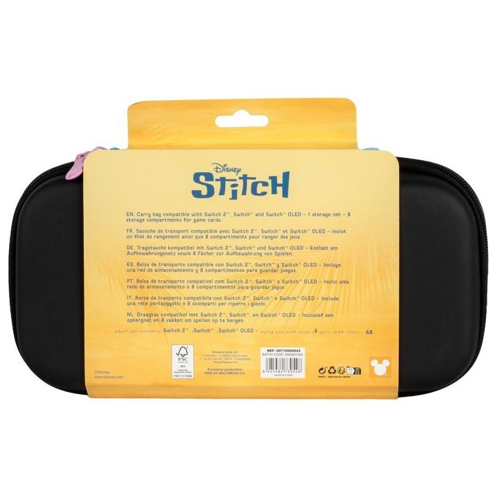Housse de protection - CERDA LIFE'S LITTLE MOMENTS - Disney Lilo et Stitch Angel - Rangement 8 jeux - Nintendo Switch 2