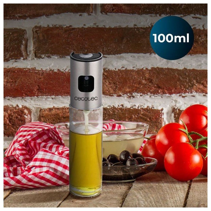 Pulvérisateur d'huile - CECOTEC - Polka OilSpray 1000 Cecofry - Verre transparent - Acier inoxydable 304