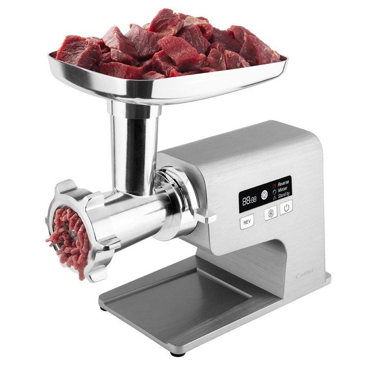 Hachoir a viande électrique CATLER MG 800 - Saucisses maison - Kubbe - Écran LCD - 3 disques de hachage - Inox Hachoir a viande électrique CATLER MG 800 - Saucisses maison - Kubbe - Écran LCD - 3 disques de hachage - Inox