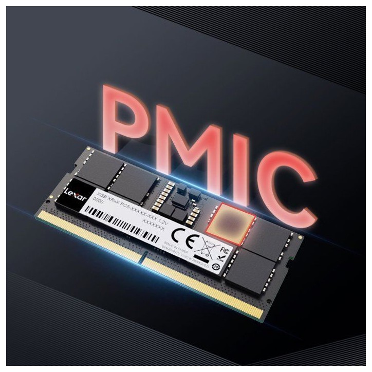 Barrette Mémoire - LEXAR - DDR5 8 Go - 262 PIN So-DIMM - 5600 Mbps CL46 - 1.1 V - Blister Barrette Mémoire - LEXAR - DDR5 8 Go - 262 PIN So-DIMM - 5600 Mbps CL46 - 1.1 V - Blister