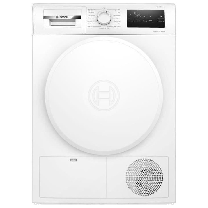 Seche-linge pompe a chaleur BOSCH WTH8300DFR SER4 - 8 kg - Blanc Seche-linge pompe a chaleur BOSCH WTH8300DFR SER4 - 8 kg - Blanc
