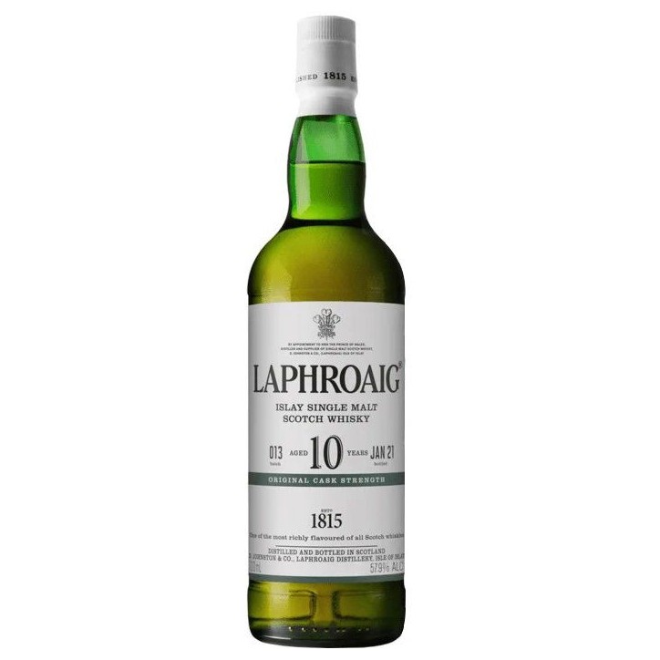 Laphroaig - 10 ans - Cask Strength - Islay Single Malt Scotch Whisky avec étui 58,3% Vol. - 70cl